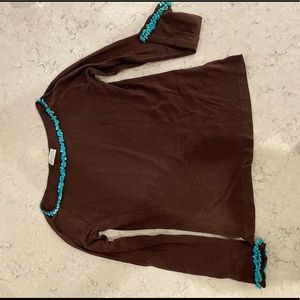 Georgina Brandolini shirt with turquoise beads!